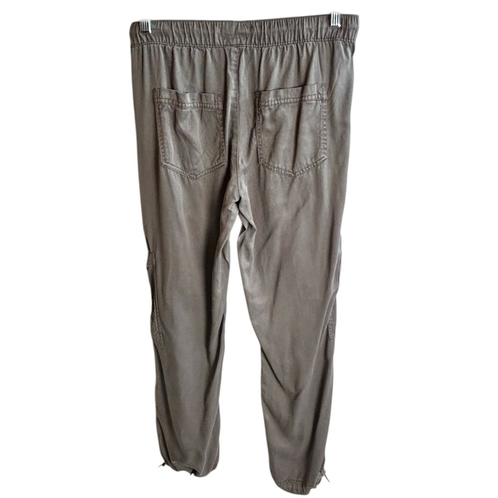 Nicole Miller Tapered Cargo Joggers Sz S NWT Lyocell Gray Athleisure Minimalist - Picture 7 of 10